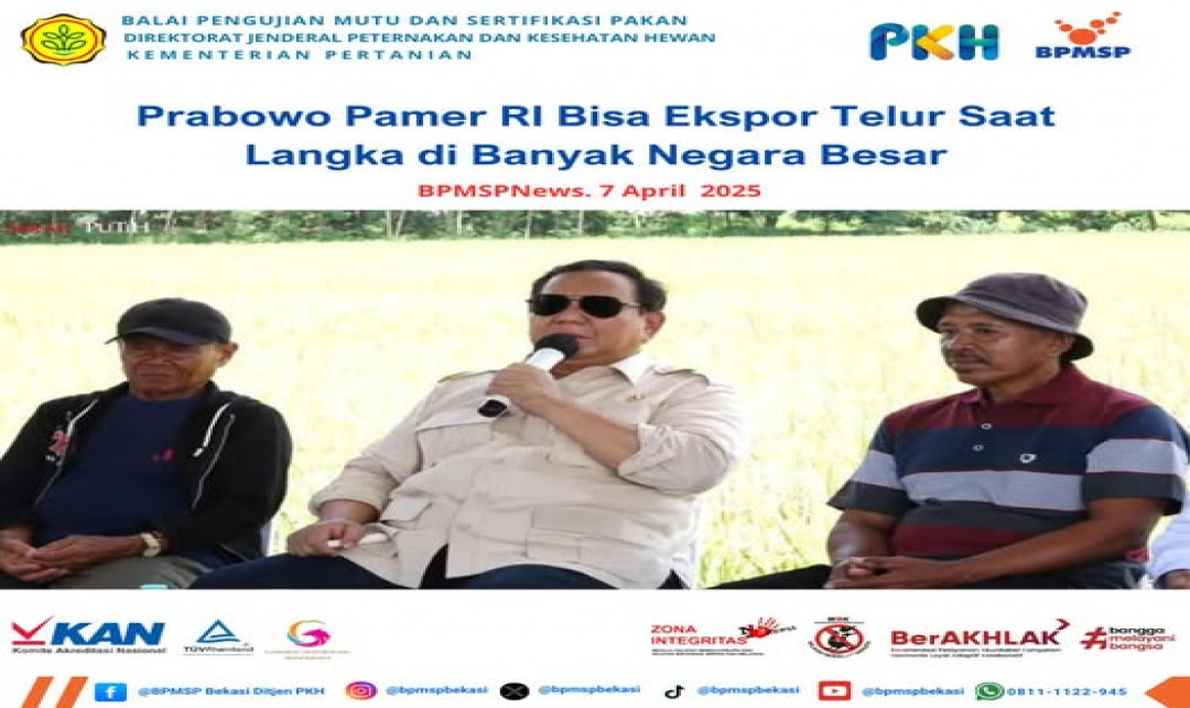 Prabowo Pamer RI Bisa Ekspor Telur Saat Langka di Banyak Negara Besar
